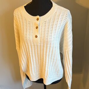 No Boundaries NWT Cream Button-Up Women's Sweater Size XL (16-18)
